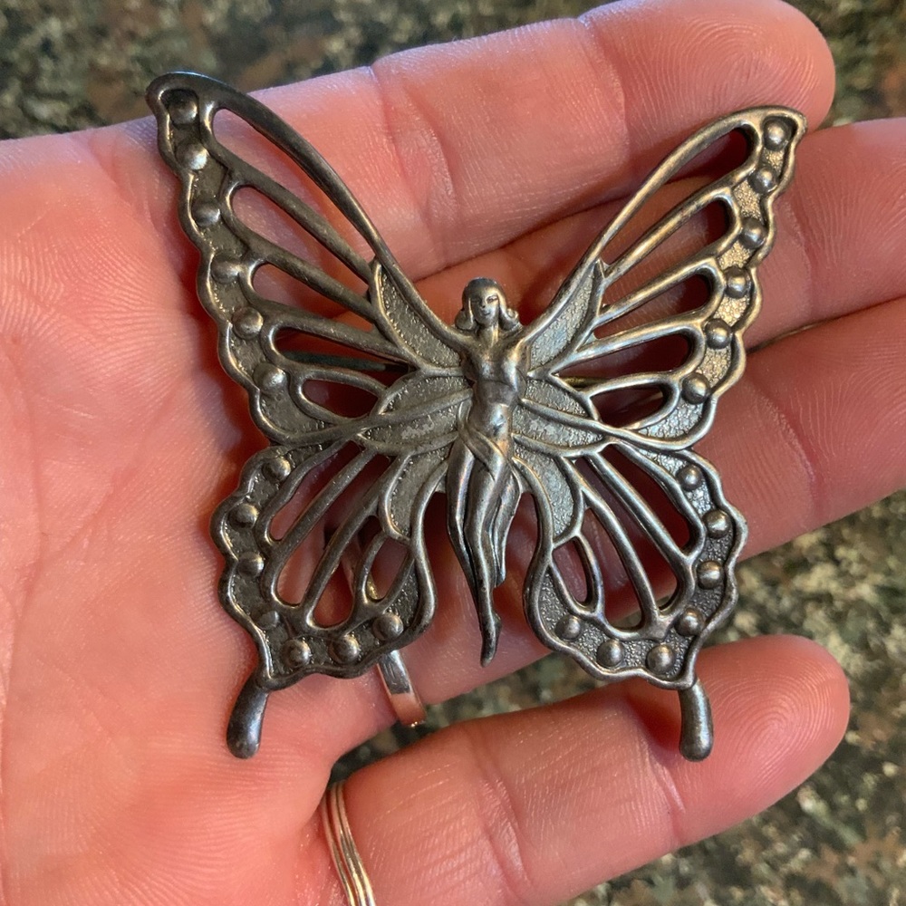 Lang Sterling Silver Butterfly Faerie Brooch